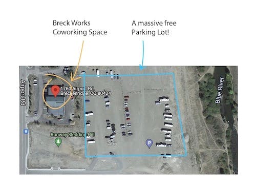 We have limited parking on sight, but we are also located behind the Airport Lot, which is a massive free parking lot where you can park for the whole day.